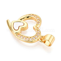 Латунные микропаве прозрачные подвески с фианитом&nbsp;KK-N268-82G