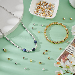 160 шт. 2-цветные латунные бусины для покрытия стойки&nbsp;KK-PH0006-42A