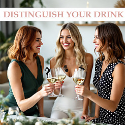 32 шт. 8 стиля акриловых подвесок для бокалов вина&nbsp;OACR-TA0003-96