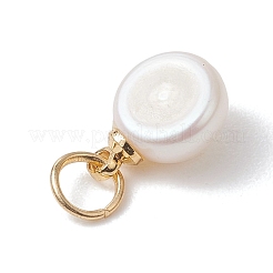 Подвески из натурального культивированного пресноводного жемчуга с двусторонней полировкой и фурнитурой из нержавеющей стали 304.&nbsp;PALLOY-JF05001-01