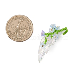 Подвески в виде веток лилии из стеклянных бус&nbsp;PALLOY-MZ00900-03