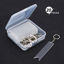 Наборы для изготовления брелока-подвески из акрила в виде вертикального флага&nbsp;DIY-BC0001-64B