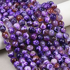 Бусы из натурального огненного агата с потрескиванием&nbsp;G-S215-10mm-07