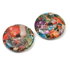Pendentifs en forme de donut de la paix en jaspe impérial naturel teint&nbsp;GG-CBA2EC1-01
