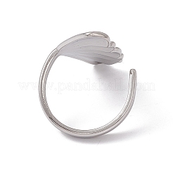 Manschettenring aus muschelförmigem Edelstahl 304 für Damen&nbsp;RJEW-C045-25P