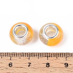 Прозрачные европейские бусины-рондель из смолы&nbsp;RESI-N044-02J