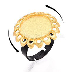 Base de anillo de copa con bisel de hierro y aleación de flores ajustable con bandeja giratoria&nbsp;MAK-T012-08G