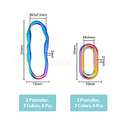 12 шт. 6 соединительных кольца из нержавеющей стали 304&nbsp;STAS-FH0001-95