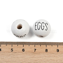 Спрей окрашены деревянные европейские бусины&nbsp;WOOD-F017-09B