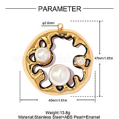 304 Edelstahl-Emaille-Anhänger&nbsp;STAS-OY013-34G