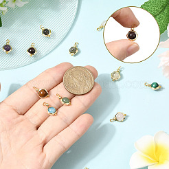 12 pz 12 stili rotondi ciondoli con pietre preziose naturali miste&nbsp;PALLOY-SW00151