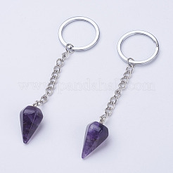Natürlicher Amethyst keychain&nbsp;KEYC-E023-07D