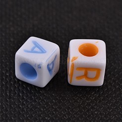 Акриловые бусины с горизонтальными отверстиями&nbsp;MACR-R479-M