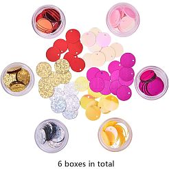 Accessori per ornamenti charms in paillette / paillettes in plastica&nbsp;PVC-OC0001-04