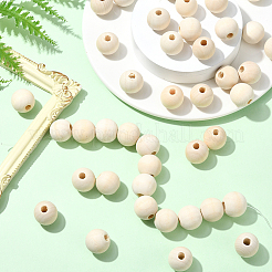 Натуральные незаконченные деревянные бусины&nbsp;WOOD-SP0001-62F