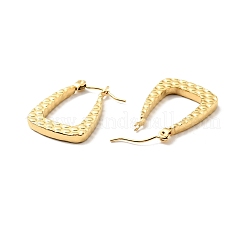 Orecchini a cerchio trapezoidali in acciaio inossidabile 304 con placcatura ionica (ip) per donna&nbsp;EJEW-A076-07G