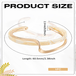 1шт браслеты-манжеты из латуни и смолы для женщин&nbsp;BJEW-LP0002-26B