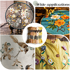 6-слойная полиэфирная нить для вышивания&nbsp;OCOR-WH20074-01A-04