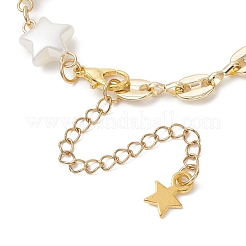 Браслеты-цепочки из АБС-пластика с имитацией жемчуга&nbsp;BJEW-JB13093