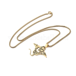 201 подвеска в виде полой рыбы-ската из нержавеющей стали&nbsp;LS-NJEW-H065-29G