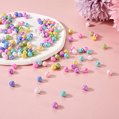 800шт 8 цвета непрозрачные акриловые бусины&nbsp;MACR-PJ0001-05