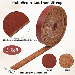 Плоский шнур из воловьей кожи длиной 2 м.&nbsp;AJEW-WH0479-73D-01