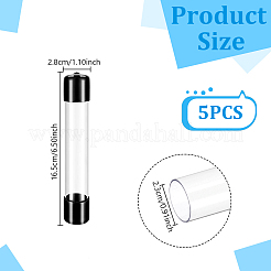 5 Stück transparente Aufbewahrungsröhre aus PVC-Kunststoff&nbsp;FIND-GA0008-68B