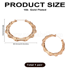 1 пара серег-колец из сплава&nbsp;EJEW-LP0001-24