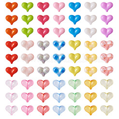 185 шт. 21-цветные непрозрачные и прозрачные и с УФ-покрытием акриловые бусины&nbsp;MACR-TA0002-37