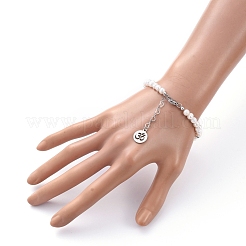 Bracciali di perle coltivate d'acqua dolce naturali coltivate&nbsp;BJEW-JB05257