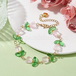 Armbänder aus Glasblumenperlen&nbsp;BJEW-JB09788-01
