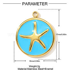 Подвески из нержавеющей стали 304 с эмалью&nbsp;STAS-OY003-84G