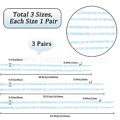 3 par de 3 cordones planos y lisos de poliéster con efecto tie-dye&nbsp;FIND-GF0004-70C