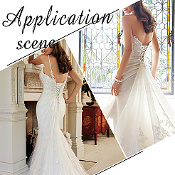 Плоские атласные ленты длиной 2 м.&nbsp;OCOR-WH0078-86B