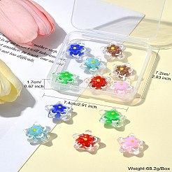12pcs 6 Farben handgemachte Bunte Malerei-Perlen&nbsp;LAMP-CJ0001-98