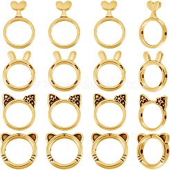 80шт. 4-х стилевая оправа из сплава&nbsp;FIND-SP0004-12G