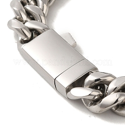 Bracelets à maillons cubains en acier inoxydable 304 anti-ternissement pour femmes et hommes&nbsp;BJEW-Q341-14E-P