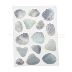 Juego de pegatinas de piedra de guijarro 3D de epoxi y papel&nbsp;DIY-Z045-01D