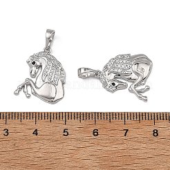 Shegrace Messing-Anhänger mit Mikropavé-Fassung aus schwarzem Zirkonia&nbsp;XGRQ4S203-745P