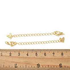 Fermoirs mousquetons en laiton et emembouts avec chaîne&nbsp;KK-R120-05G