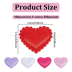 500 pz 5 colori spugna di poliestere petali di cuore coriandoli&nbsp;AJEW-GA0010-30