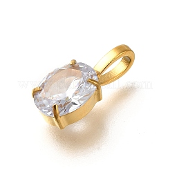 Pendentifs en strass en acier inoxydable 304 avec placage ionique (IP)&nbsp;LS-STAS-A104-11G-01