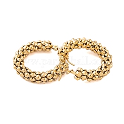 Orecchini a cerchio in acciaio inossidabile 304 placcati ioni (ip) per donna&nbsp;EJEW-P279-17A-G