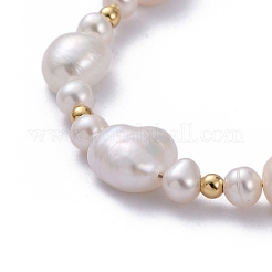 Braccialetti con perle di perle keshi naturali barocche&nbsp;BJEW-JB05266-01