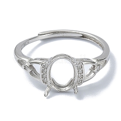 Регулируемые 925 серебряные серьги с 4 зубцами&nbsp;STER-K179-26P