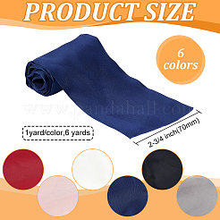 6 Yards 6 Farben Polyester Paspelband mit Strass&nbsp;OCOR-BC0007-87