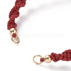 Fabbricazione di braccialetti con cordino intrecciato in poliestere regolabile&nbsp;AJEW-JB00848-05