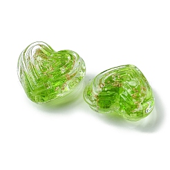 Perline luminose fatte a mano con sabbia dorata&nbsp;FOIL-B001-01E