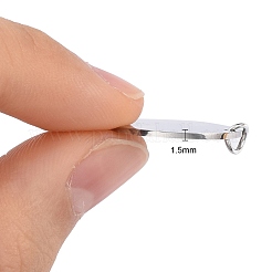 Pendentifs en acier inoxydable 201 résistant au ternissement&nbsp;STAS-S105-T637-1-20