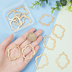 12 шт. латунные ретро-полые подвески&nbsp;KK-BC0011-72